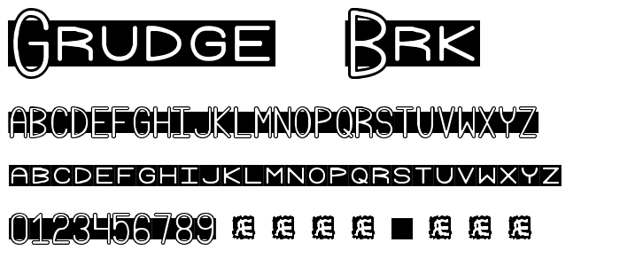 Grudge (BRK) font